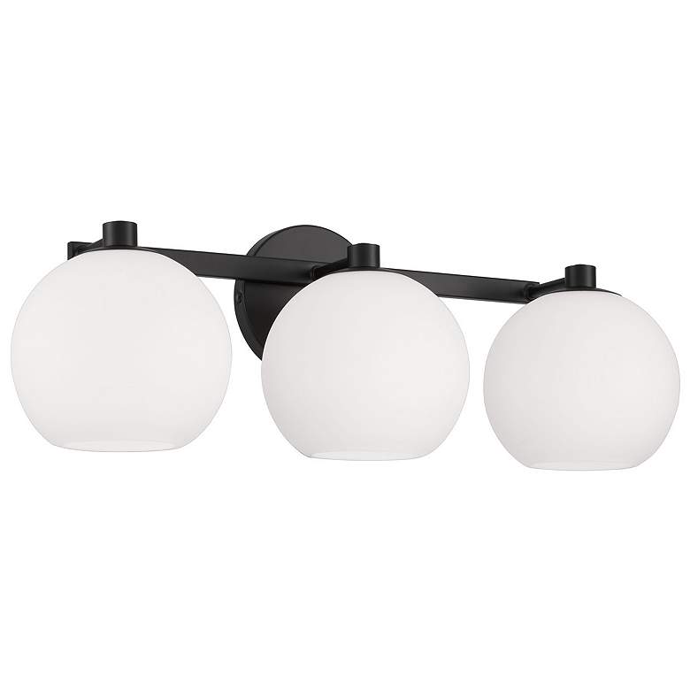 Image 2 Capital Ansley 22 3/4" Wide Matte Black 3-Light Bath Light