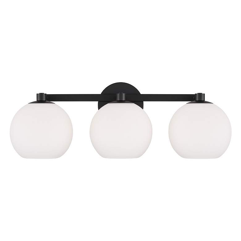 Image 3 Capital Ansley 22 3/4" Wide Matte Black 3-Light Bath Light more views