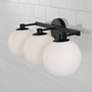 4_Capital Ansley 22 3/4" Wide Matte Black 3-Light Bath Light more views