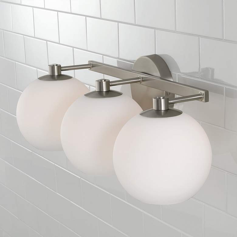 Image 3 Capital Ansley 22 3/4"W Brushed Nickel 3-Light Bath Light more views