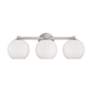 4_Capital Ansley 22 3/4"W Brushed Nickel 3-Light Bath Light more views