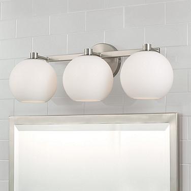 Capital Ansley 22 3/4"W Brushed Nickel 3-Light Bath Light
