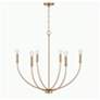 2_Capital Ansley 30 1/4" Wide Aged Brass 6-Light Chandelier