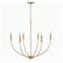Capital Ansley 30 1/4" Wide Aged Brass 6-Light Chandelier