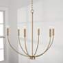 1_Capital Ansley 30 1/4" Wide Aged Brass 6-Light Chandelier