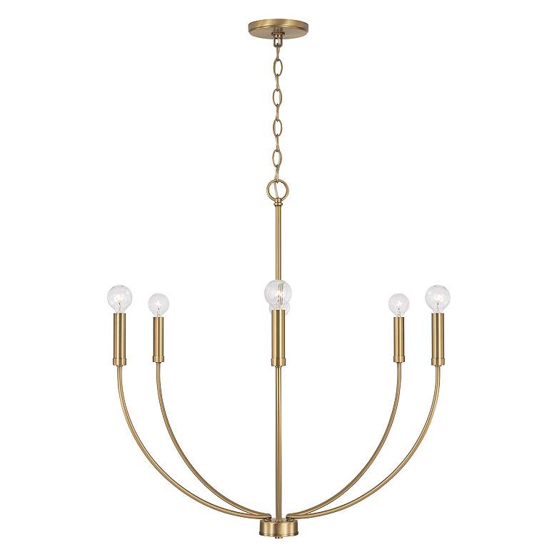 Image 4 Capital Ansley 30 1/4" Wide Aged Brass 6-Light Chandelier more views