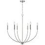 2_Capital Ansley 30 1/4"W Brushed Nickel 6-Light Chandelier