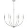 Capital Ansley 30 1/4"W Brushed Nickel 6-Light Chandelier