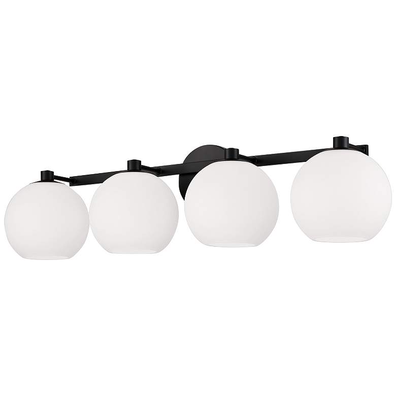 Image 2 Capital Ansley 31" Wide Matte Black 4-Light Bath Light