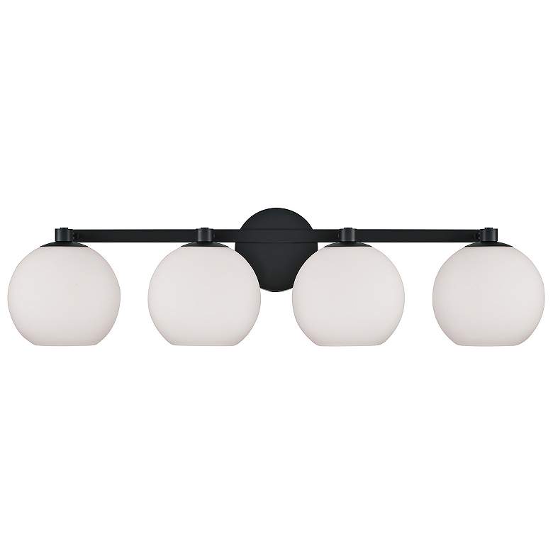 Image 4 Capital Ansley 31" Wide Matte Black 4-Light Bath Light more views