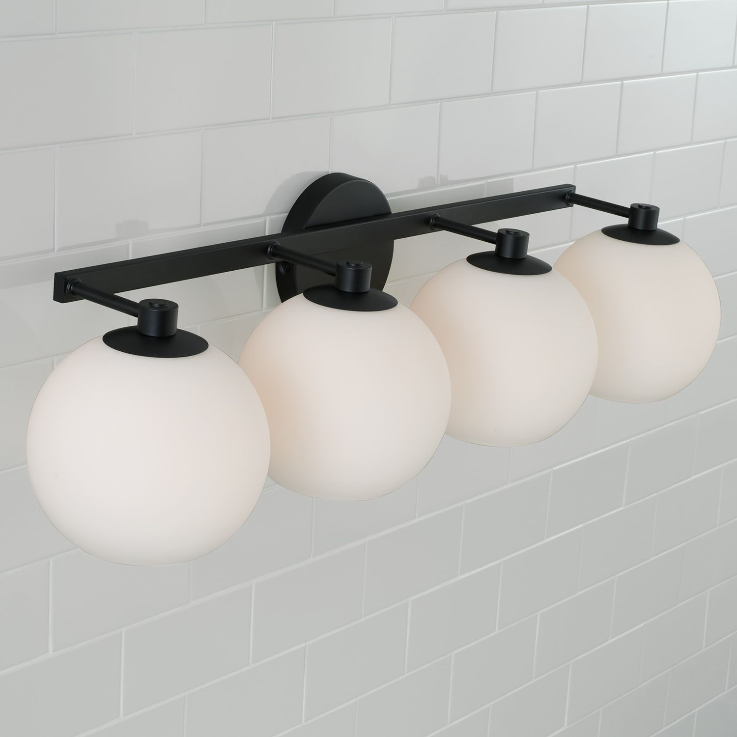 Capital Ansley 31" Wide Matte Black 4-Light Bath Light