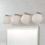 1_Capital Ansley 31"W Brushed Nickel 4-Light Vanity Bath Light