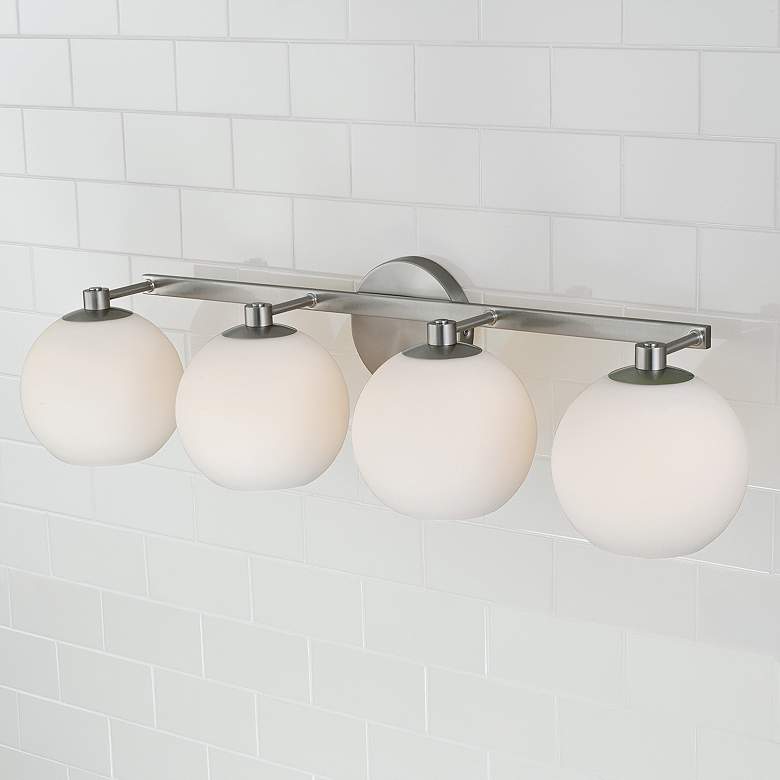 Image 4 Capital Ansley 31"W Brushed Nickel 4-Light Vanity Bath Light more views