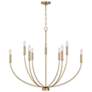 2_Capital Ansley 35 1/4" Wide Aged Brass 9-Light Chandelier