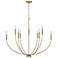 Capital Ansley 35 1/4" Wide Aged Brass 9-Light Chandelier