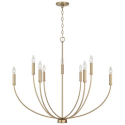 Capital Ansley 35 1/4" Wide Aged Brass 9-Light Chandelier