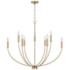 Capital Ansley 35 1/4" Wide Aged Brass 9-Light Chandelier