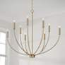 1_Capital Ansley 35 1/4" Wide Aged Brass 9-Light Chandelier