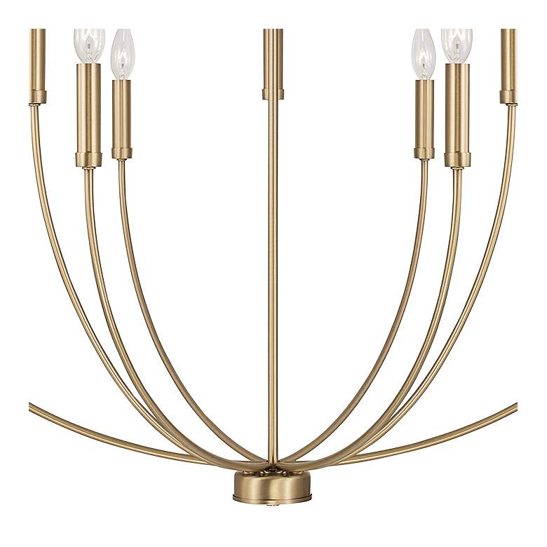Image 3 Capital Ansley 35 1/4" Wide Aged Brass 9-Light Chandelier more views
