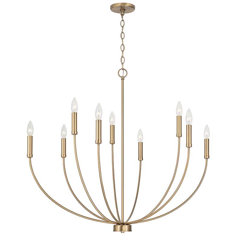 Image 5 Capital Ansley 35 1/4" Wide Aged Brass 9-Light Chandelier more views