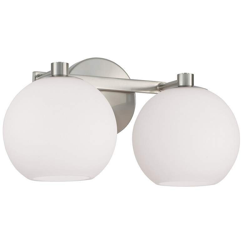 Image 2 Capital Ansley 8" High Brushed Nickel 2-Light Wall Sconce
