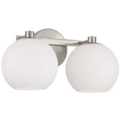 Capital Ansley 8" High Brushed Nickel 2-Light Wall Sconce