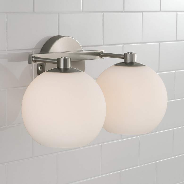 Image 4 Capital Ansley 8" High Brushed Nickel 2-Light Wall Sconce more views