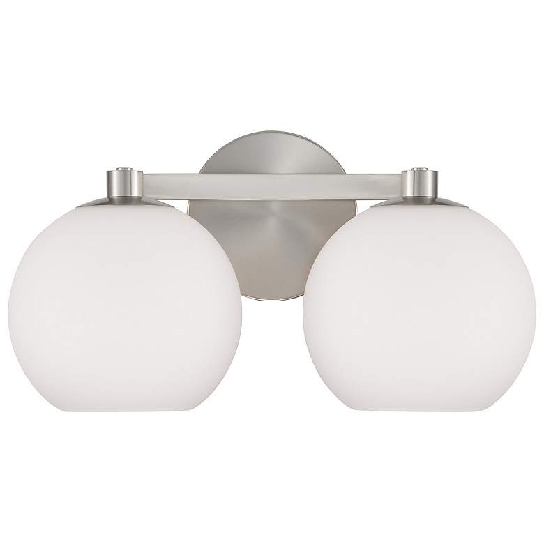 Image 5 Capital Ansley 8" High Brushed Nickel 2-Light Wall Sconce more views