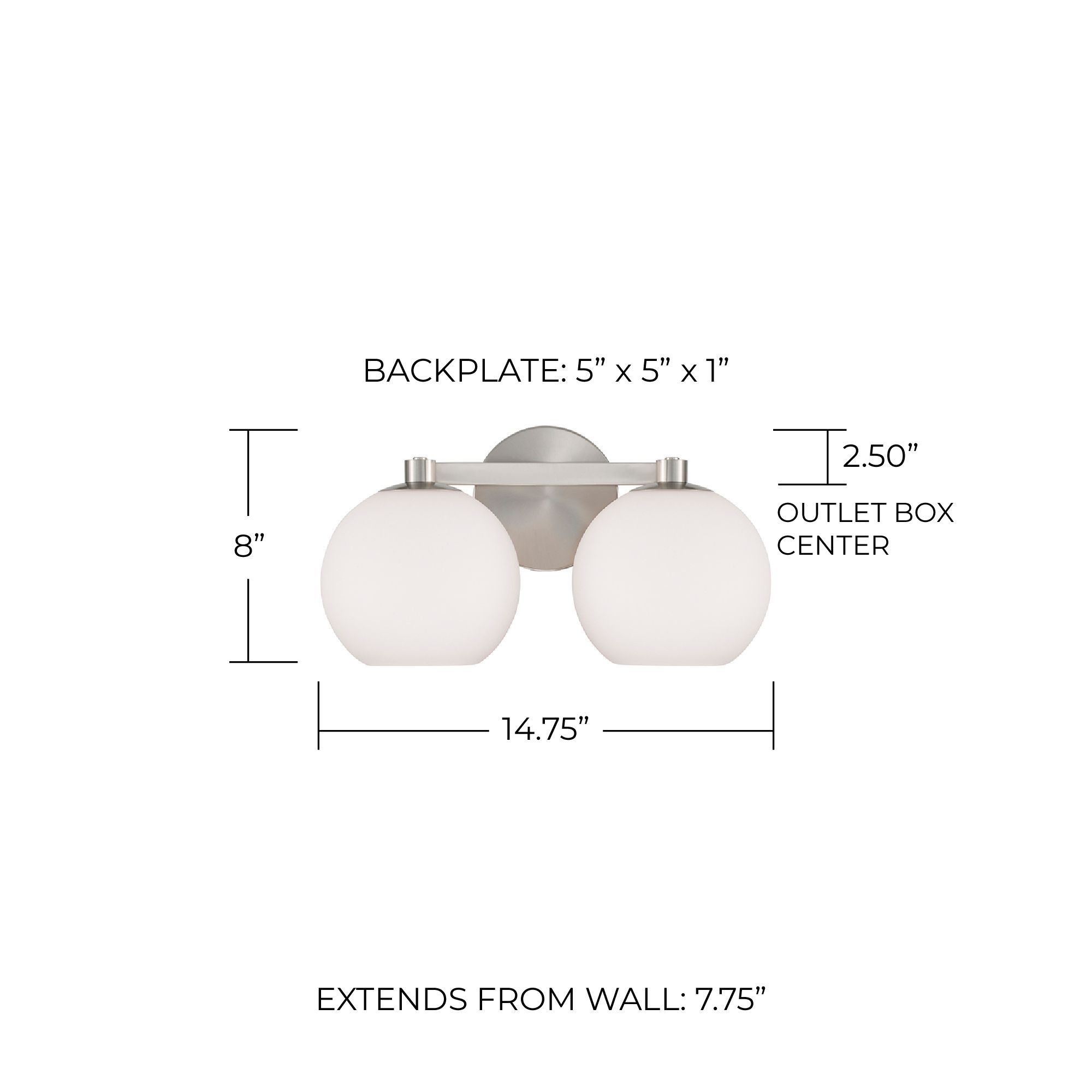 Image 6 Capital Ansley 8" High Brushed Nickel 2-Light Wall Sconce more views