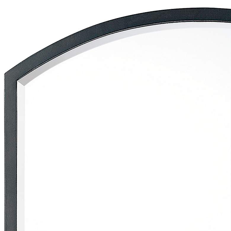 Image 2 Capital Aramis 32" x 24" Matte Black Arch Rectangular Wall Mirror more views