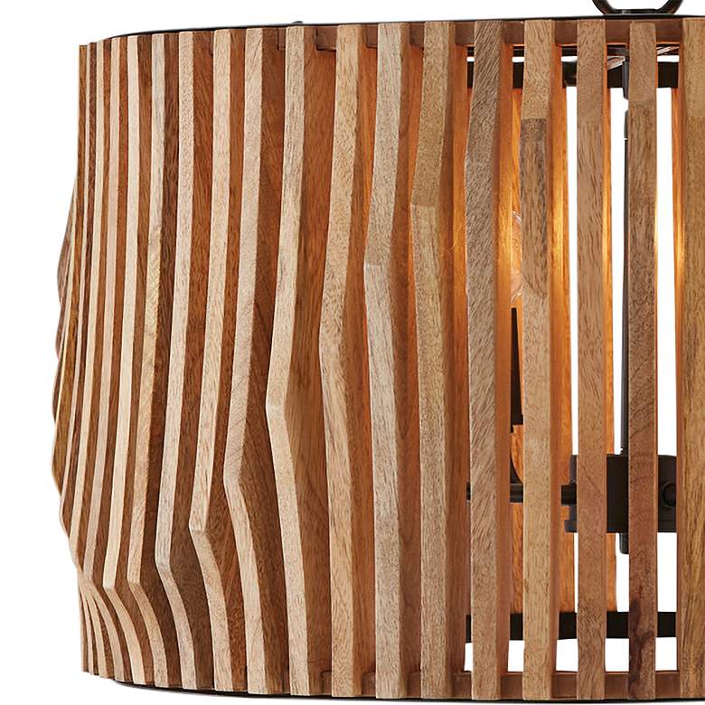 Image 4 Capital Archer 24" Wide Black Light Wood 4-Light Pendant more views