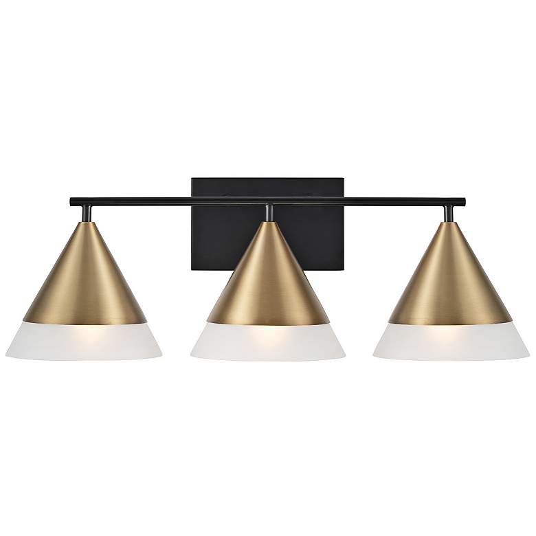 Image 7 Capital Avant 26"W Aged Brass and Black 3-Light Bath Light more views