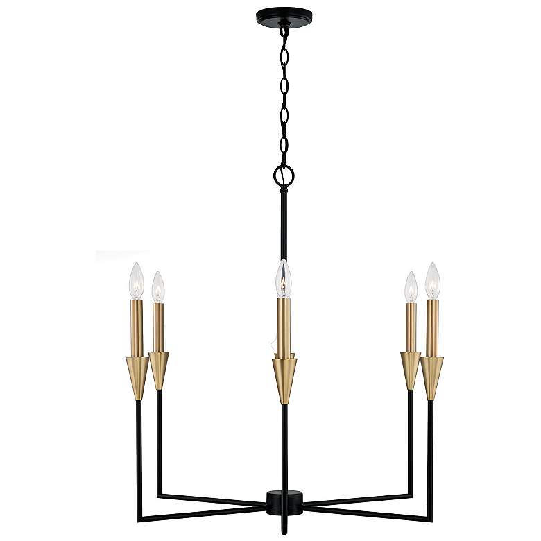 Image 4 Capital Avant 29" Wide Aged Brass 6-Light Chandelier more views