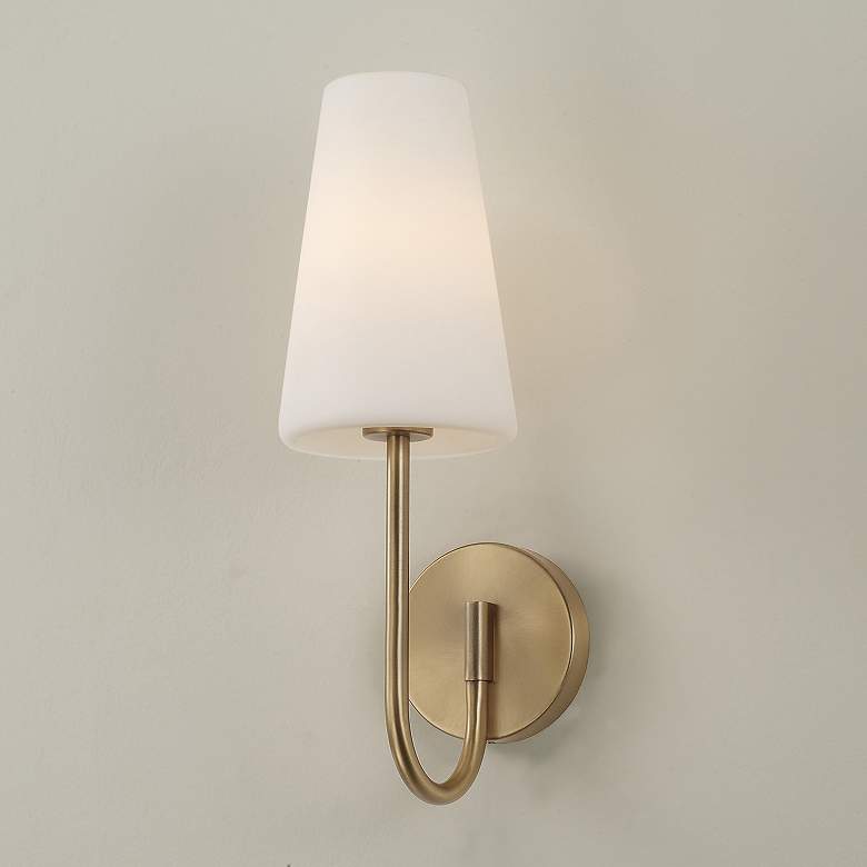 Image 3 Capital Averitt 17 1/4" High Aged Brass Wall Sconce more views