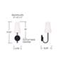 7_Capital Averitt 17 1/4" High Matte Black Wall Sconce more views