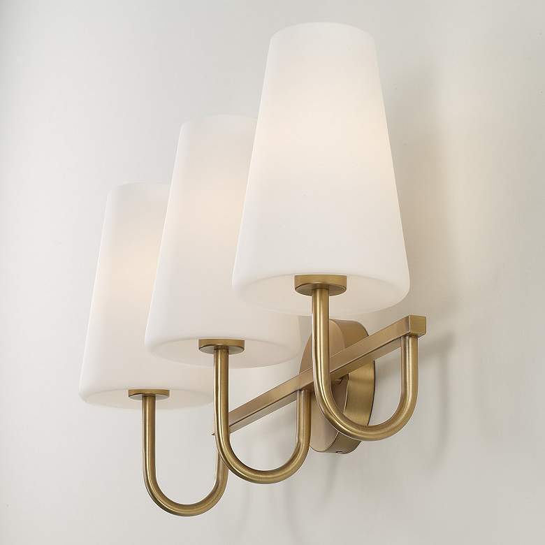 Image 4 Capital Averitt 24"W Aged Brass 3-Light Vanity Bath Light more views