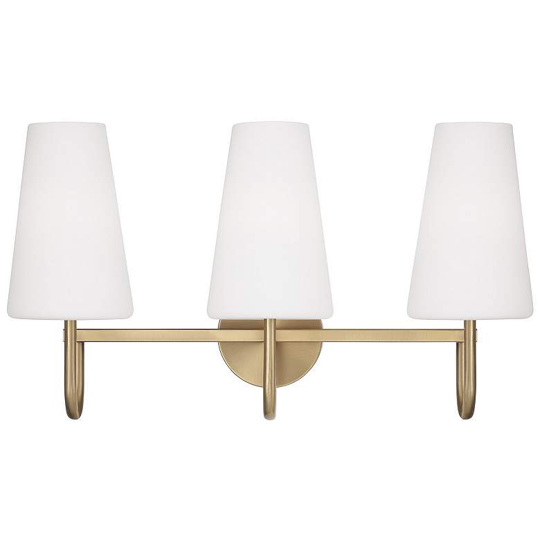 Image 5 Capital Averitt 24"W Aged Brass 3-Light Vanity Bath Light more views