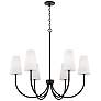 2_Capital Averitt 37 1/4" Wide Matte Black 6-Light Chandelier