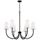 Capital Averitt 37 1/4" Wide Matte Black 6-Light Chandelier