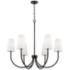 Capital Averitt 37 1/4" Wide Matte Black 6-Light Chandelier