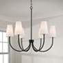 1_Capital Averitt 37 1/4" Wide Matte Black 6-Light Chandelier