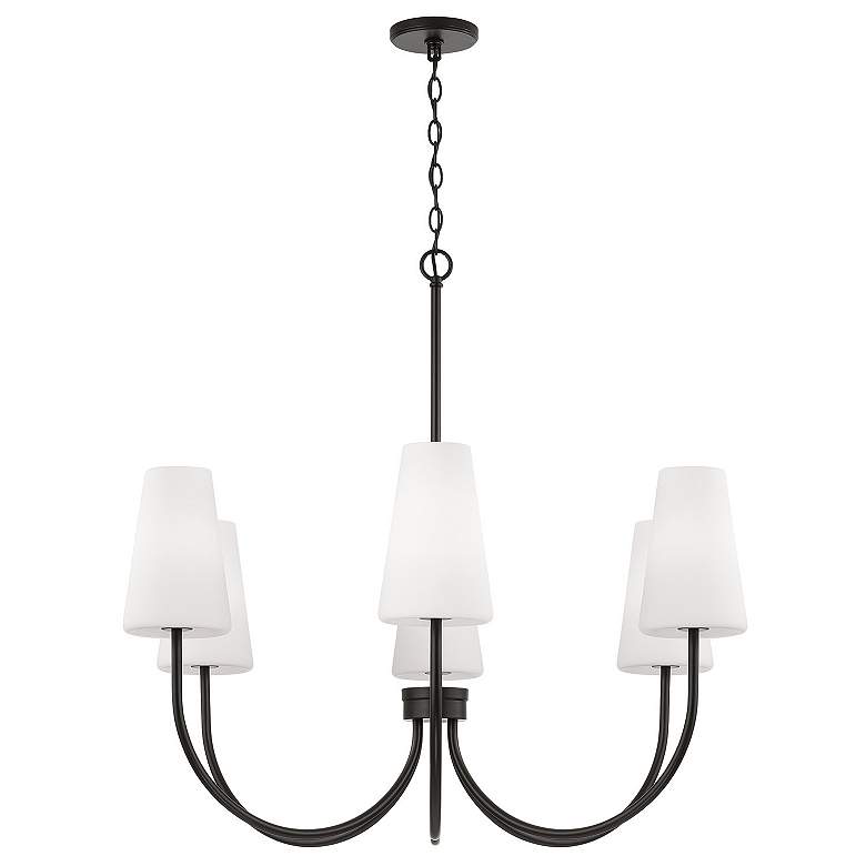 Image 4 Capital Averitt 37 1/4" Wide Matte Black 6-Light Chandelier more views