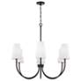 4_Capital Averitt 37 1/4" Wide Matte Black 6-Light Chandelier more views