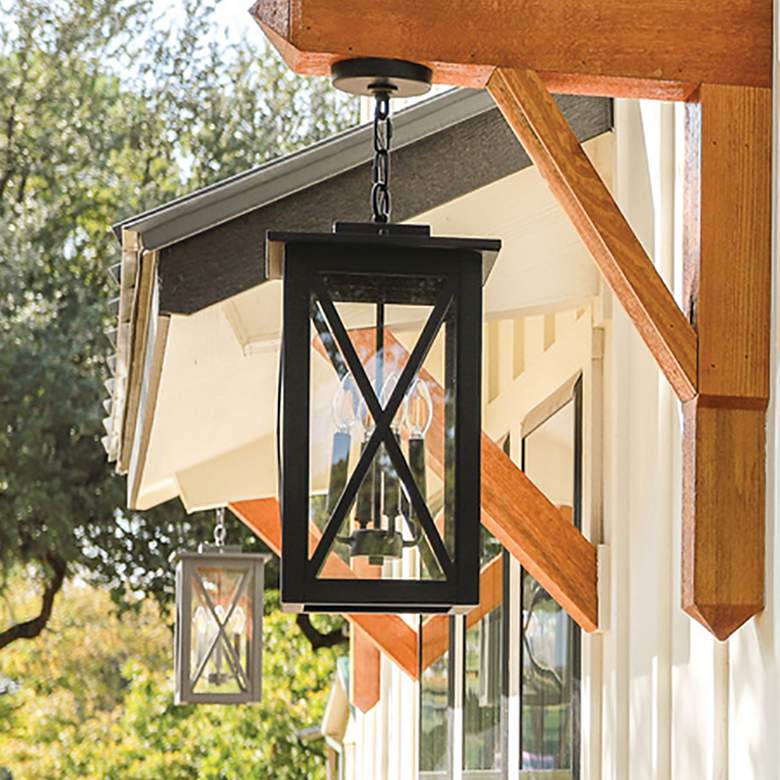 Image 1 Capital Avondale 21 1/4" High Black Outdoor Hanging Light