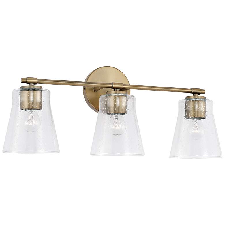 Image 2 Capital Baker 23" Wide Aged Brass 3-Light Vanity Bath Light