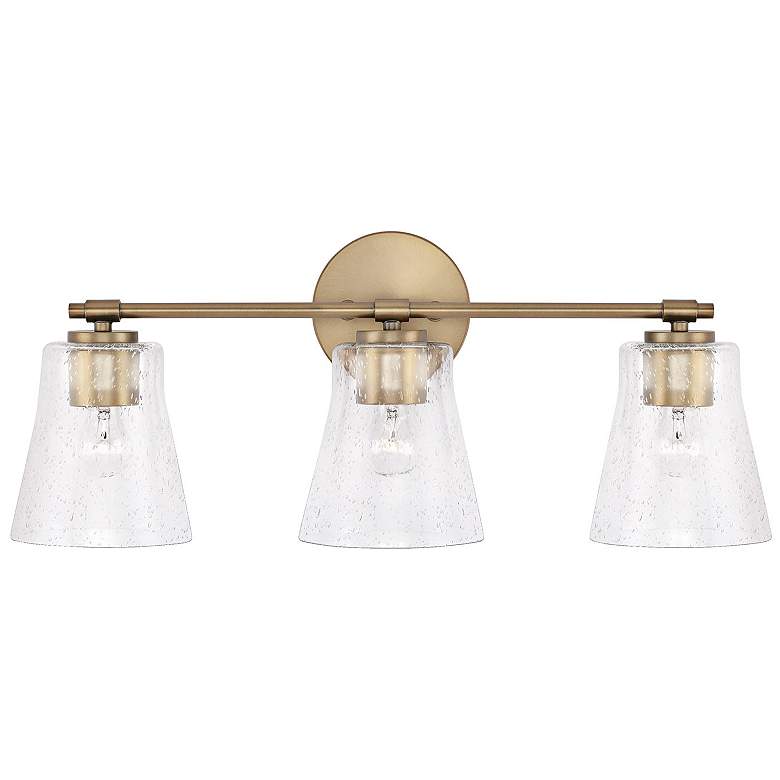 Image 4 Capital Baker 23" Wide Aged Brass 3-Light Vanity Bath Light more views