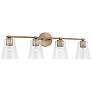 2_Capital Baker 31 3/4"W Aged Brass 4-Light Vanity Bath Light