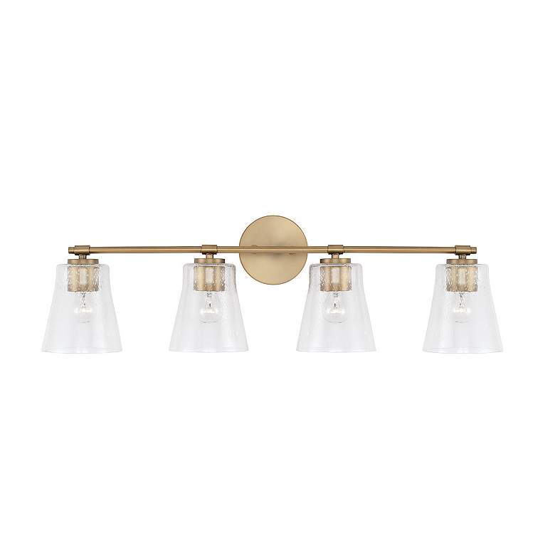 Image 4 Capital Baker 31 3/4"W Aged Brass 4-Light Vanity Bath Light more views