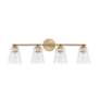 4_Capital Baker 31 3/4"W Aged Brass 4-Light Vanity Bath Light more views