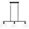 Capital Baker 44 1/2"W Matte Black 3-Light Linear Chandelier